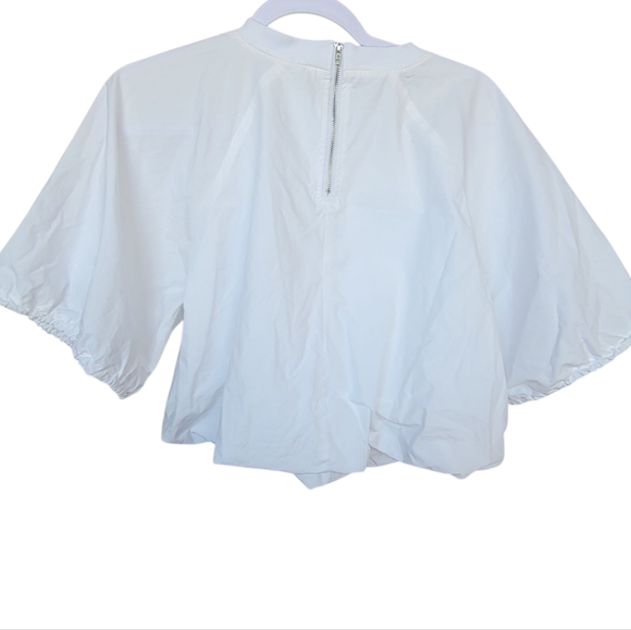 Mango Puffer Sleeve Suze 8 Bubble Hem Blouse - Picture 3 of 7